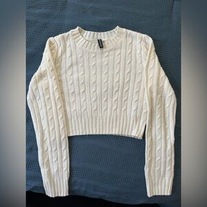 H&M Cream Cable Knit Sweater